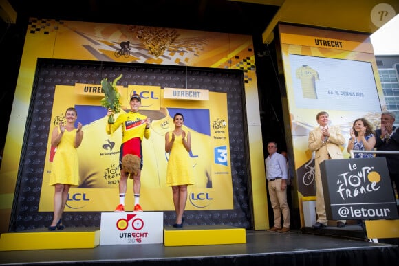 Rohan Dennis - Le roi Willem Alexander des Pays-Bas assiste au grand départ du Tour de France à Utrecht, le 4 juillet 2015 