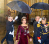Et ils étaient radieux ensemble ! 
Frederik et Mary de Danemark - La famille royale de Danemark se rend au dîner annuel du Nouvel An, un jour après que la reine Margrethe régnant a abdiqué à Amalienborg, Copenhague, Danemark le 1er janvier 2024. 