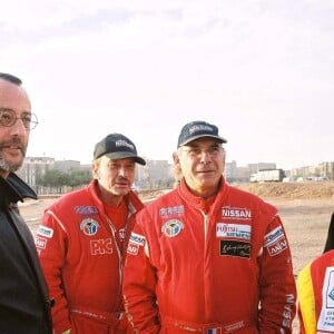 Johnny Hallyday, René Metge - 24e rallye Arras-Madrid-Dakar. 2002.