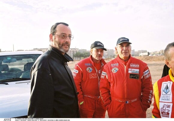 Johnny Hallyday, René Metge - 24e rallye Arras-Madrid-Dakar. 2002.