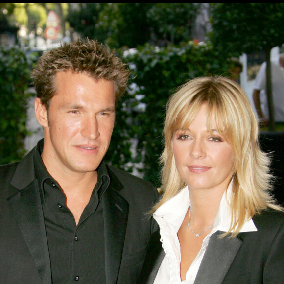 Benjamin Castaldi et Flavie Flament à une conférence de presse de TF1 © Guillaume Gaffiot/Bestimage