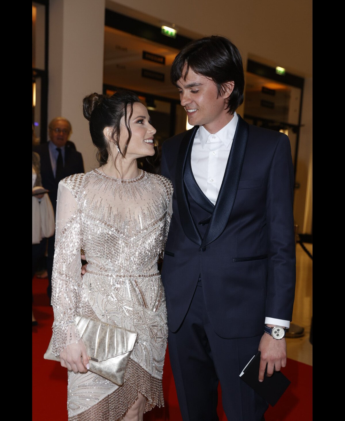 Photo Capucine Anav Et Alain Fabien Delon Arriv Es La Me C R Monie Des C Sar La Salle