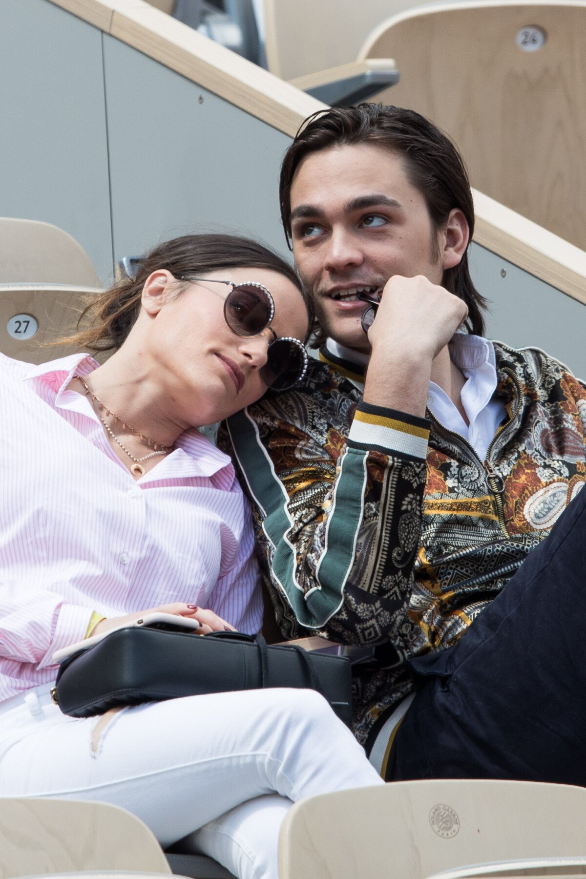 Photo Capucine Anav Et Alain Fabien Delon Dans Les Tribunes Lors Des