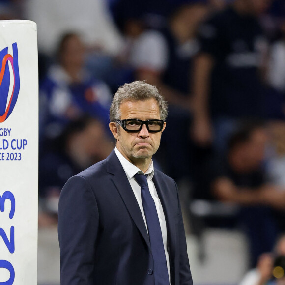 Fabien Galthié - Match de Coupe du monde de rugby entre la France et l'Italie (60-7) à Lyon le 6 octobre 2023. © Cyril Moreau-Dominique Jacovides/Bestimage