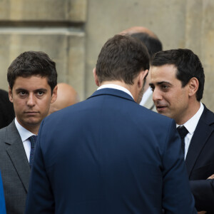 Gabriel Attal et Stéphane Séjourné, la mise au point
 
Christophe Castaner, ministre de l'Intérieur, Stephane Sejourne et Gabriel Attal lors du discours aux armées d'Emmanuel Macron à l'Hôtel de Brienne, siège du ministère des Armées. Emmanuel Macron a annoncé la création d'un commandement de l'espace, qui sera créé à l'automne au sein de l'armée de l'Air. Paris. Eliot Blondet/Pool/Bestimage