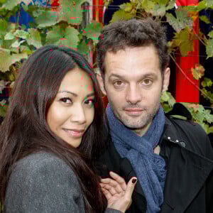 Anggun et son compagnon Cyril Montana - Paris le 13 10 2012 - Vendanges de Montmartre 2012