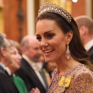 Catherine Kate Middleton, princesse de Galles lors d'une réception pour les corps diplomatiques au palais de Buckingham à Londres le 5 décembre 2023 