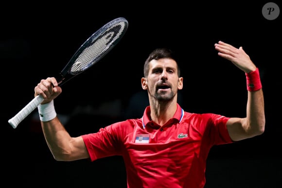 Lors de son deuxième match, Novak Djokovic a été perturbé par les paroles d'un spectateur
 
Novak Djokovic à Malaga, en Espagne, pour la Coupe Davis.