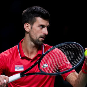 Novak Djokovic à Malaga, en Espagne, pour la Coupe Davis.