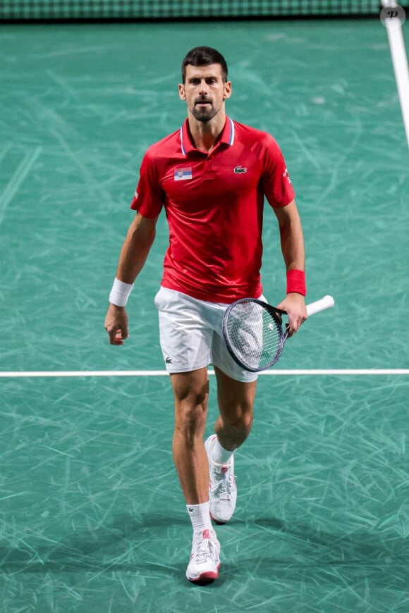 "Malheureusement pour lui, il n'a pas eu le courage de descendre", a-t-il ajouté
 
Novak Djokovic à Malaga, en Espagne, pour la Coupe Davis.