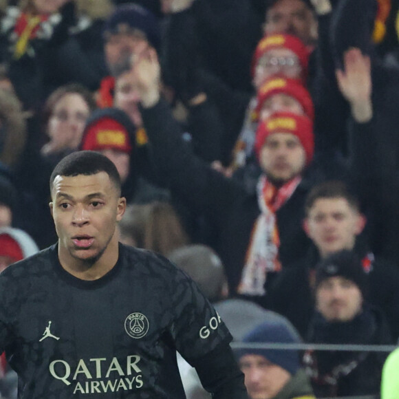 Kylian MBAPPE (PSG) lors du match RC Lens - Paris Saint-Germain, Ligue 1, stade Bollaert-Delelis, le 14 janvier 2024 