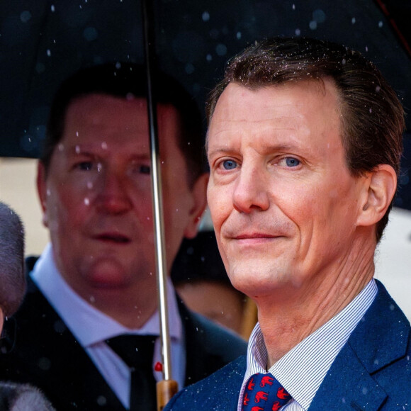 Le prince Joachim - La famille royale de Danemark à son arrivée au parlement danois à Copenhague. Le 15 janvier 2024