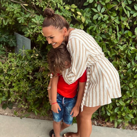 Vitaa avec l'un de ses deux fils. Instagram.