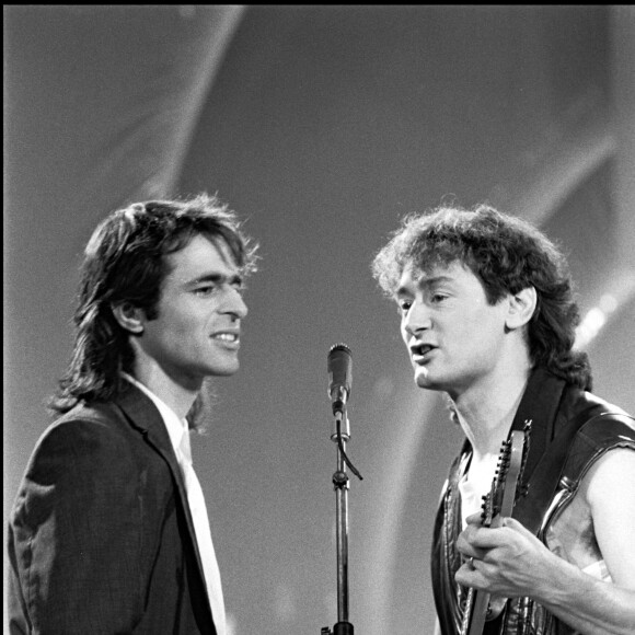 Jean-Jacques Goldman avec Michael Jones - Champs Elysées en 1986.
