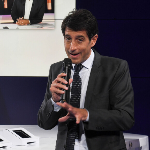 Marc-Olivier Fogiel, PDG de BFM.TV, Thomas Misrachi - Conférence de presse de rentrée de BFM.TV à Paris le 5 septembre 2019. © Guirec Coadic / Bestimage