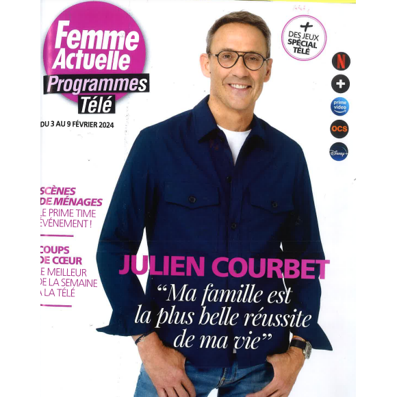 Julien Courbet en couverture de "Femme actuelle programmes télé"