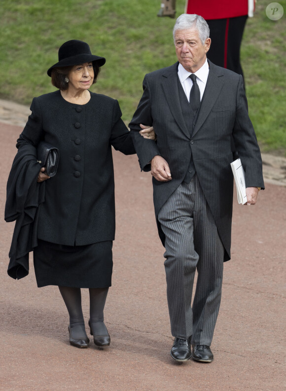 Le prince Alexandre de Serbie - Procession pédestre des membres de la famille royale depuis la grande cour du château de Windsor (le Quadrangle) jusqu'à la Chapelle Saint-Georges, où se tiendra la cérémonie funèbre des funérailles d'Etat de reine Elizabeth II d'Angleterre. Windsor, le 19 septembre 2022