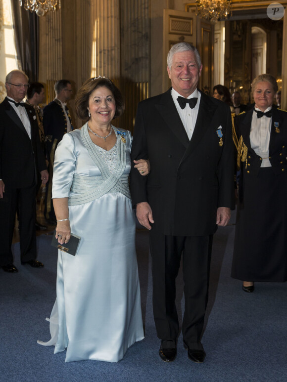 Le prince Alexandre de Serbie et la princesse Katherine de Serbie - Banquet donné en l'honneur du 70ème anniversaire du roi Carl Gustav de Suède au palais royal à Stockholm, le 30 avril 2016. 