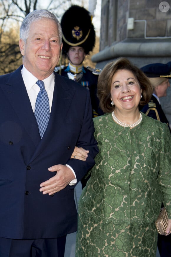 Le prince Alexandre de Serbie et la princesse Katherine de Serbie - Arrivées au concert pour le 70ème anniversaire du roi Carl Gustav de Suède au Musée Nordic à Stockholm. Le 29 avril 2016 