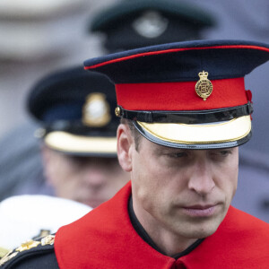 Mais pour le moment, pas besoin de tout cela ! 
Le prince William, prince de Galles - La famille royale honore les disparus des deux guerres mondiales lors de la cérémonie Remembrance Sunday ( Dimanche du souvenir ) au Cénotaphe à Londres le 12 novembre 2023. 