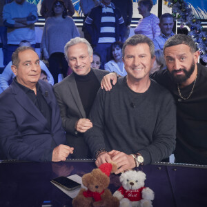 Exclusif - Laurent Fontaine, Lionel Stan, Pascal Bataille, Cyril Hanouna - Sur le plateau de l’émission TPMP (Touche Pas à Mon Poste) présentée en direct par C.Hanouna et diffusée sur C8 - Paris le 14/12/2023 - © Jack Tribeca / Bestimage  No Web - Belgique et Suisse 