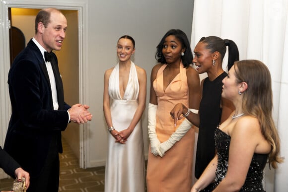 Le prince William, prince de Galles, assiste aux Bafta Film awards au Royal Festival Hall à Londres, le 18 février 2024. 