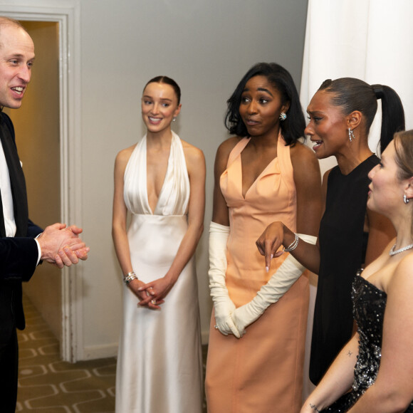 Le prince William, prince de Galles, assiste aux Bafta Film awards au Royal Festival Hall à Londres, le 18 février 2024. 