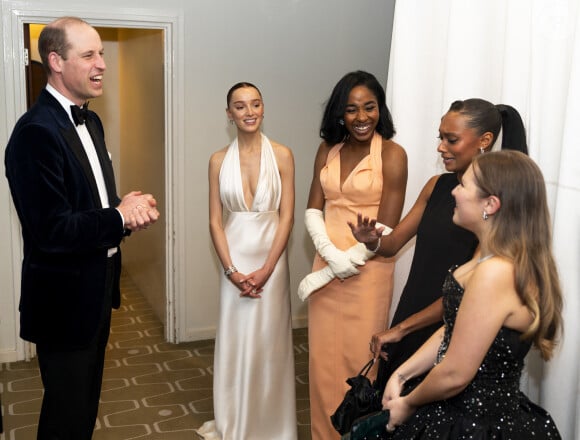 Le prince William, prince de Galles, assiste aux Bafta Film awards au Royal Festival Hall à Londres, le 18 février 2024. 