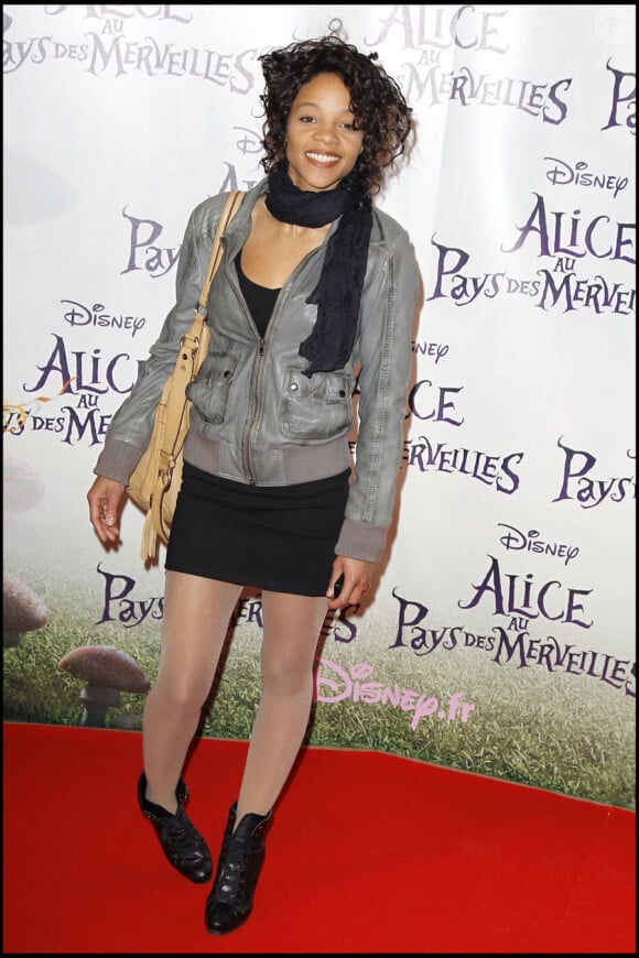 Louisy Joseph lors de la première d'Alice au pays des merveilles à Paris le 15 mars 2010