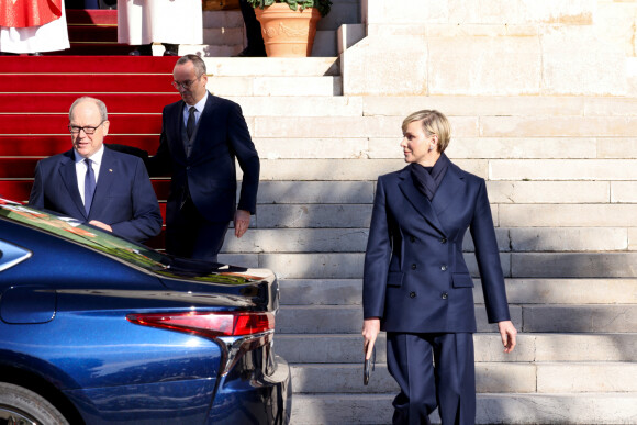 Le prince Albert II de Monaco et la princesse Charlene - Célébration de la Sainte Dévote, sainte patronne de Monaco, à Monaco le 27 janvier 2024. © Claudia Albuquerque / Bestimage