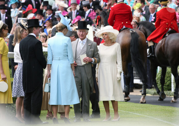 Mais aussi le roi Charles et la reine Camilla. 
Lady Gabriella Windsor, Charles III, Reine Camilla - Royal Ascot dans le Berkshire, 24 juin 2023.