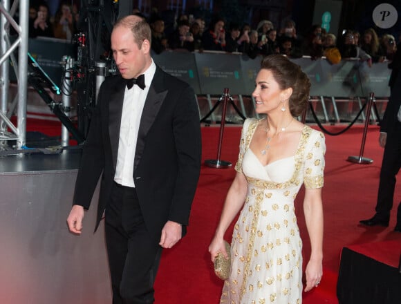 "Le palais de Kensington ne donnera de ses nouvelles que quand une information importante pourra être transmise."
Le prince William, duc de Cambridge et Catherine Kate Middleton, la duchesse de Cambridge - 73e cérémonie des British Academy Film Awards (BAFTA) au Royal Albert Hall à Londres, le 2 février 2020. 