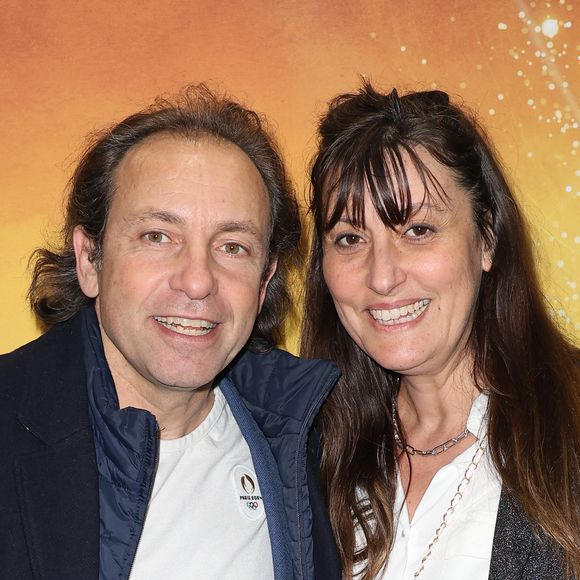 Philippe Candeloro et sa femme Olivia - Première parisienne du spectacle "Aurore" à l'occasion des 80 ans d'Holiday on Ice au Dôme de Paris le 29 février 2024. © Coadic Guirec/bestimage