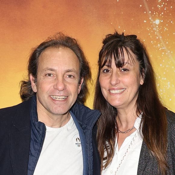 Philippe Candeloro et sa femme Olivia - Première parisienne du spectacle "Aurore" à l'occasion des 80 ans d'Holiday on Ice au Dôme de Paris le 29 février 2024. © Coadic Guirec/bestimage