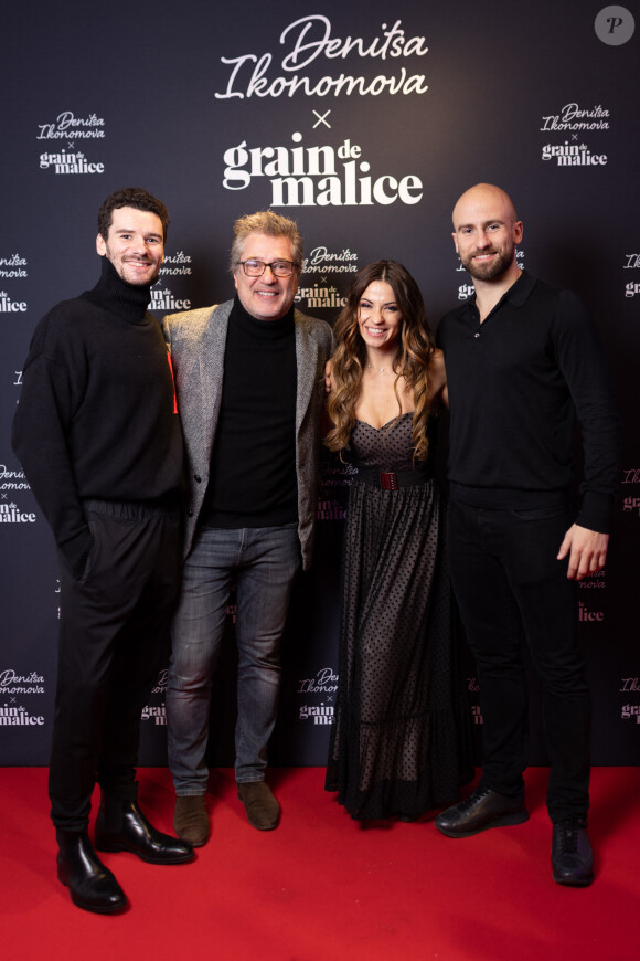 Exclusif - Paul Marque, Denitsa et Francois Alu et Guest - Soirée de lancement de la collection Denitsa Ikonomova x Grain de malice à Paris le 24 novembre 2022. © Tiziano Da Silva / Bestimage