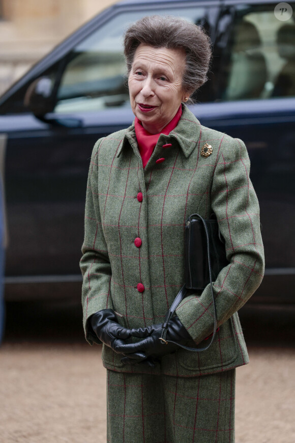 Heureusement, ça ne perturbera pas trop la vie du couple.
La princesse Anne d'Angleterre à son arrivée à la conférence annuelle "Oxford Farming" à Oxford. Le 4 janvier 2024 