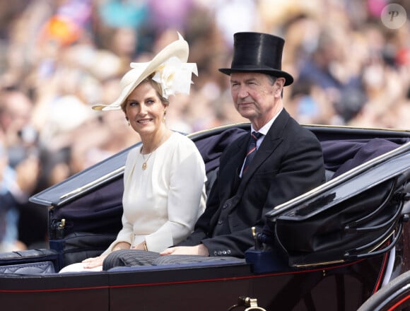 Sophie, duchesse d'Edimbourg, Tim Laurence - La famille royale d'Angleterre lors du défilé "Trooping the Colour" à Londres. Le 17 juin 2023 