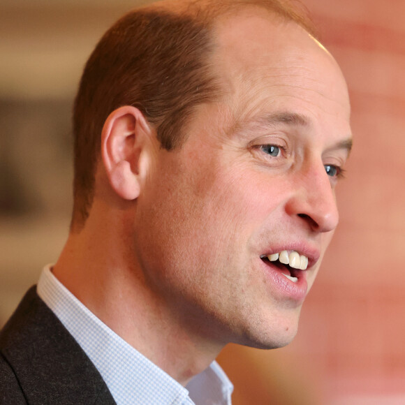 Le prince William, prince de Galles, visite le Turf Pub près de Wrexham, le 1er mars 2024.