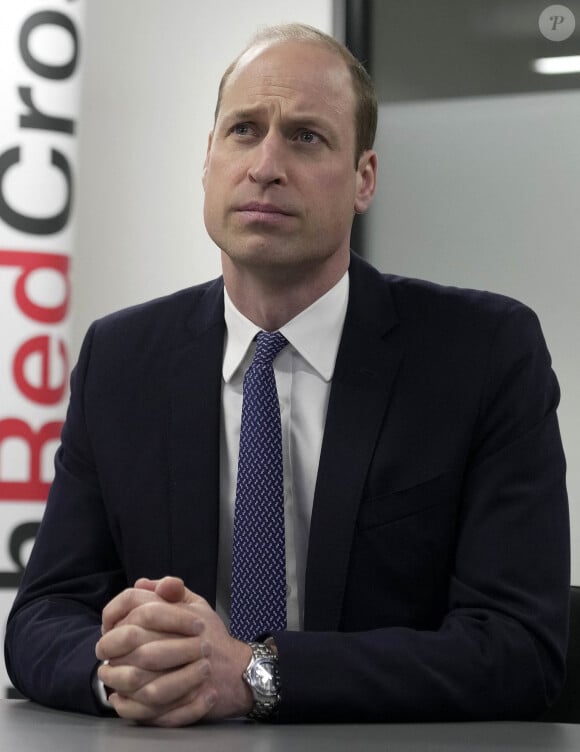 Le prince William, prince de Galles, est en visite au siège de la Croix-Rouge du Royaume Uni à Londres le 20 février 2024. 
