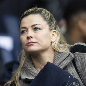 Laure Boulleau - Personnalités dans les tribunes du match de football en ligue 1 Uber Eats PSG / Reims au Parc des Princes à Paris le 10 mars 2024.