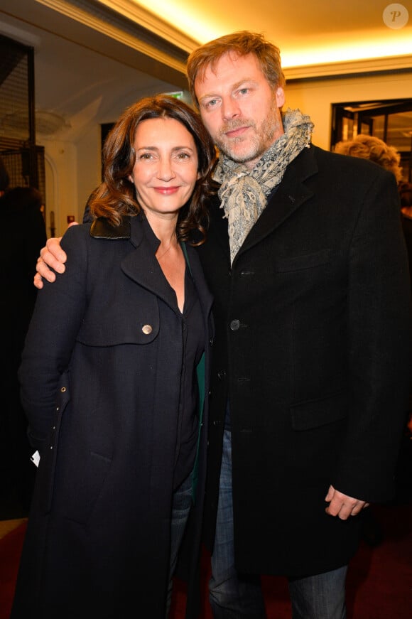 Semi-exclusif - Valérie Karsenti et son compagnon François Feroleto - Générale de la pièce "L'heureux élu", une comédie de Eric Assous au Théâtre de la Madeleine à Paris le 24 octobre 2016. © Coadic Guirec/Bestimage