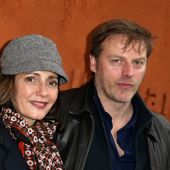 Valérie Karsenti et son compagnon François Feroleto - People au village des internationaux de France de tennis à Roland Garros à Paris 2 juin 2016. © Dominique Jacovides / Bestimage 