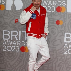 David Guetta au photocall de la cérémonie des Brit Awards 2023 à l'O2 Arena à Londres le 11 février 2023. 