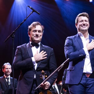 Exclusif - Renaud Capuçon et le chef d'orchestre Duncan Ward - Concert de Renaud Capuçon à l'Olympia à Paris, France, le 10 mars 2024.