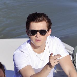 Tom Holland et Zendaya à Venise pour le tournage de Spider-Man le 28 septembre 2018. 