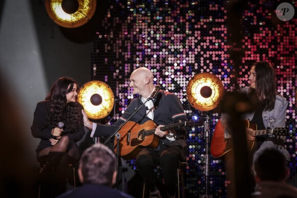 Exclusif - Adeline Lovo, Gaetan Roussel - Enregistrement de la nouvelle émission présentée par Bernard Montiel "L'Invitation", diffusée sur Olympia TV le 31 mars © Jack Tribeca / Bestimage