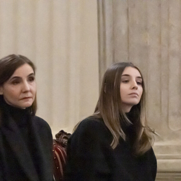 Le 9 février 2024 dernier, Luisa, Vittoria et Clotilde sont unies derrière Emmanuel-Philibert qui vient de perdre son père, le prince Victor-Emmanuel. Turin, Italie. Photo by Marco Piovanotto/ABACAPRESS.COM
