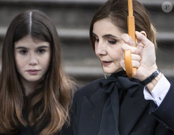 Le 9 février 2024, Luisa et sa mère Clotilde soutiennent Emmanuel-Philibert qui vient de perdre son père, le prince Victor-Emmanuel. Turin, Italie. Photo by Marco Piovanotto/ABACAPRESS.COM