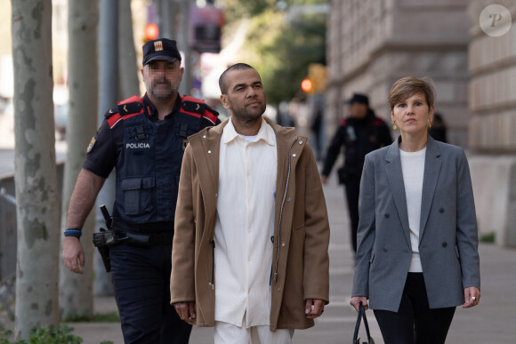 Dani Alves devant la cour de Barcelona le 28 mars 2024.