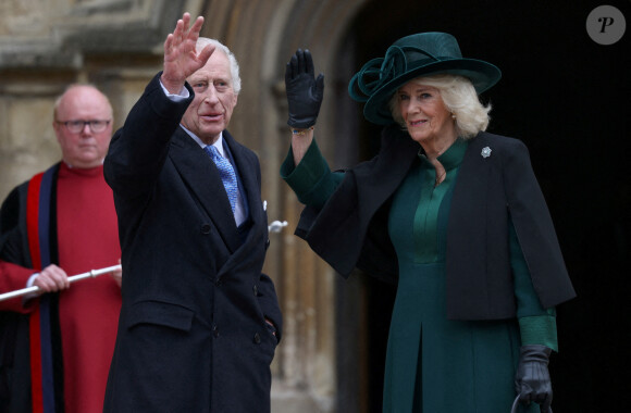 Charles III est apparu en forme
Le roi Charles III et la reine Camilla lors de la messe de Pâques en la chapelle Saint-George à Windsor le 31 mars 2024. Photo by Hollie Adams/PA Wire/ABACAPRESS.COM